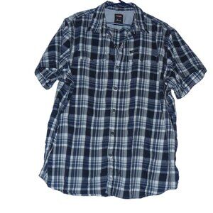 Wrangler blue plaid short sleeve shirt size 2xl